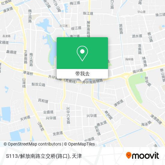 S113/解放南路立交桥(路口)地图