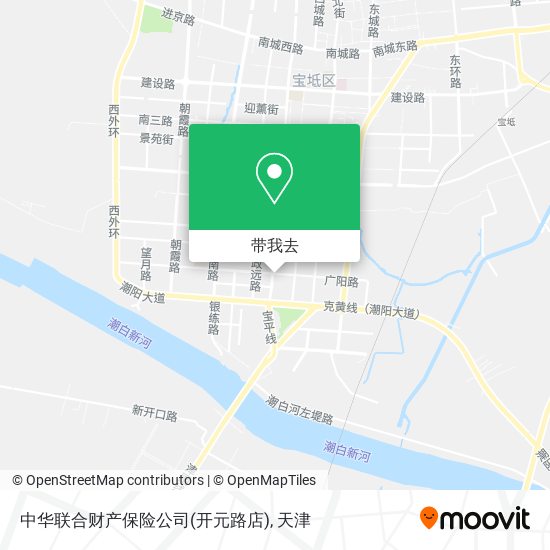 中华联合财产保险公司(开元路店)地图