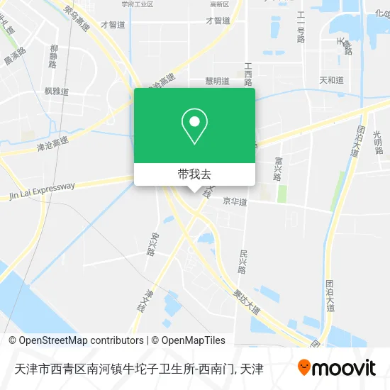 天津市西青区南河镇牛坨子卫生所-西南门地图