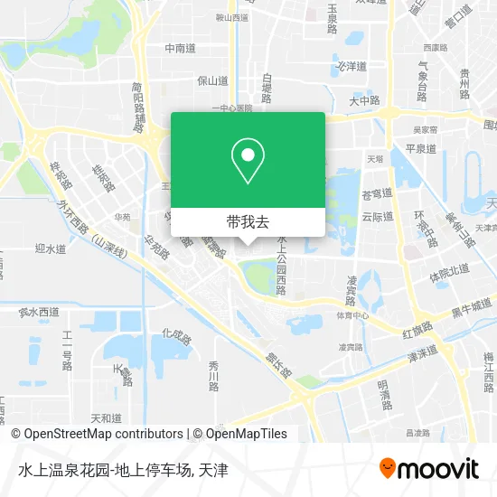 水上温泉花园-地上停车场地图