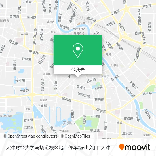 天津财经大学马场道校区地上停车场-出入口地图
