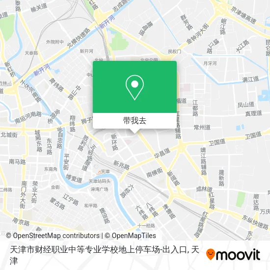 天津市财经职业中等专业学校地上停车场-出入口地图