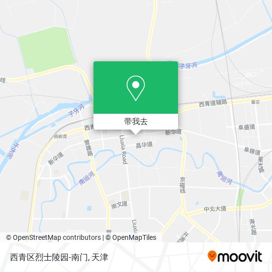 西青区烈士陵园-南门地图