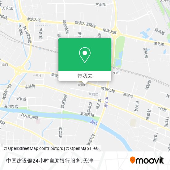 中国建设银24小时自助银行服务地图