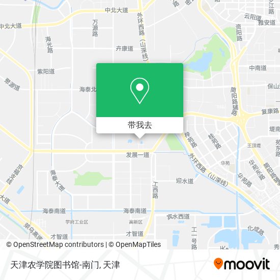 天津农学院图书馆-南门地图