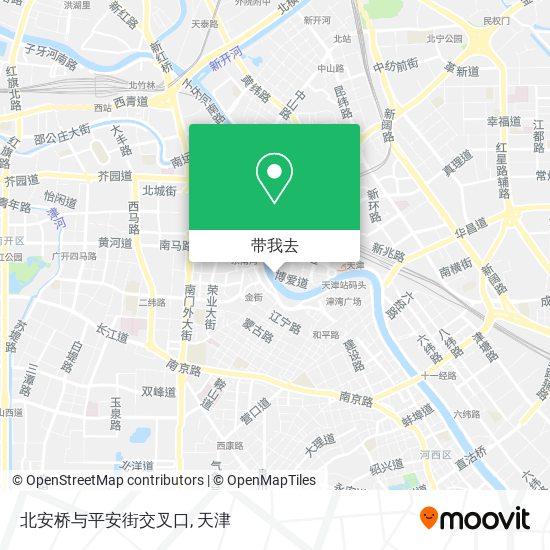 北安桥与平安街交叉口地图