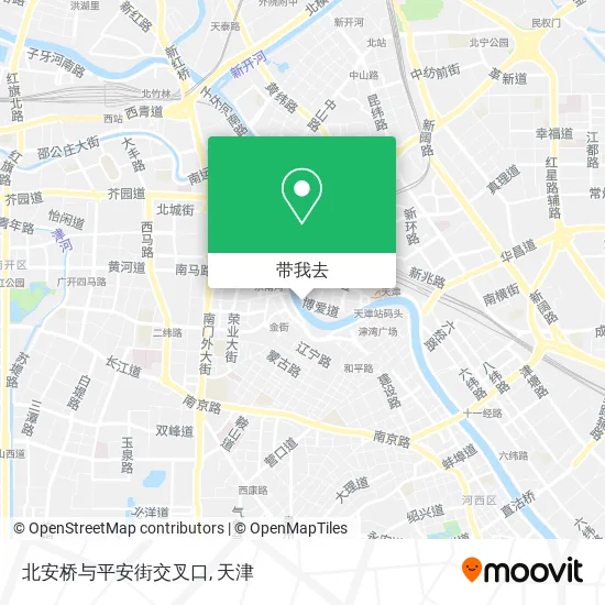 北安桥与平安街交叉口地图