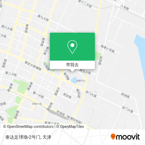 泰达足球场-2号门地图