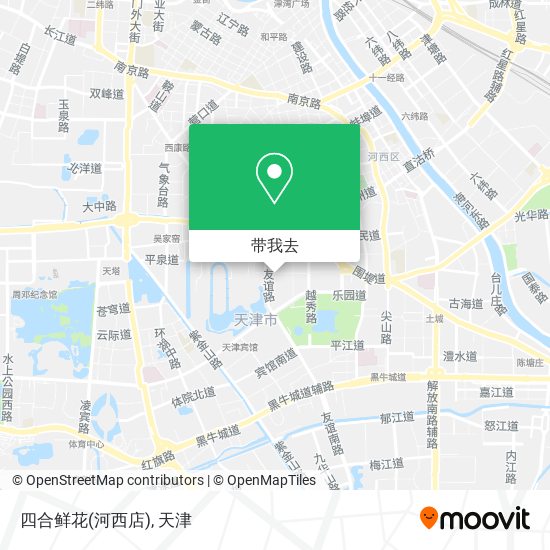 四合鲜花(河西店)地图