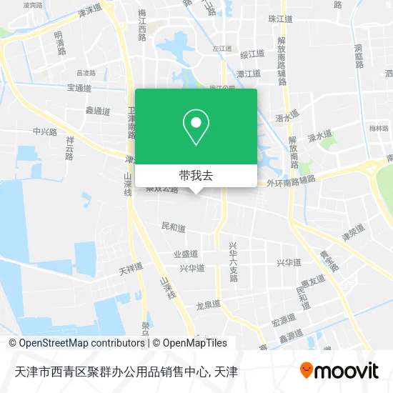 天津市西青区聚群办公用品销售中心地图