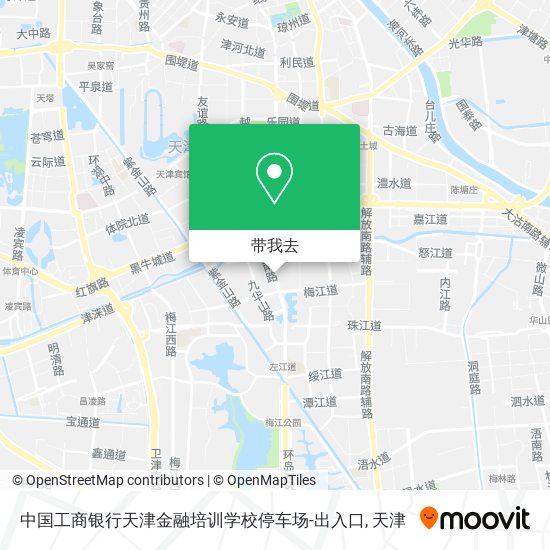 中国工商银行天津金融培训学校停车场-出入口地图