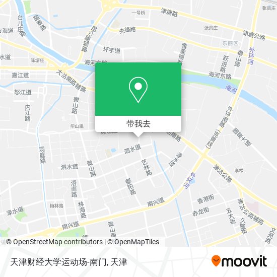 天津财经大学运动场-南门地图