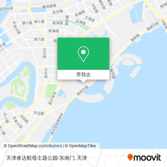 天津泰达航母主题公园-东南门地图