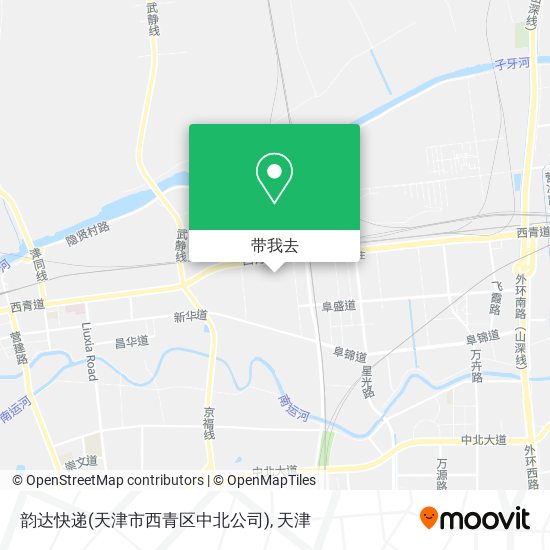 韵达快递(天津市西青区中北公司)地图
