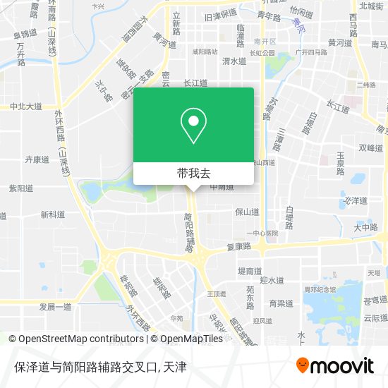 保泽道与简阳路辅路交叉口地图