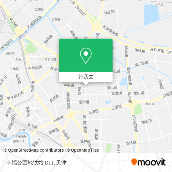 幸福公园地铁站-D口地图