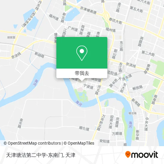 天津塘沽第二中学-东南门地图