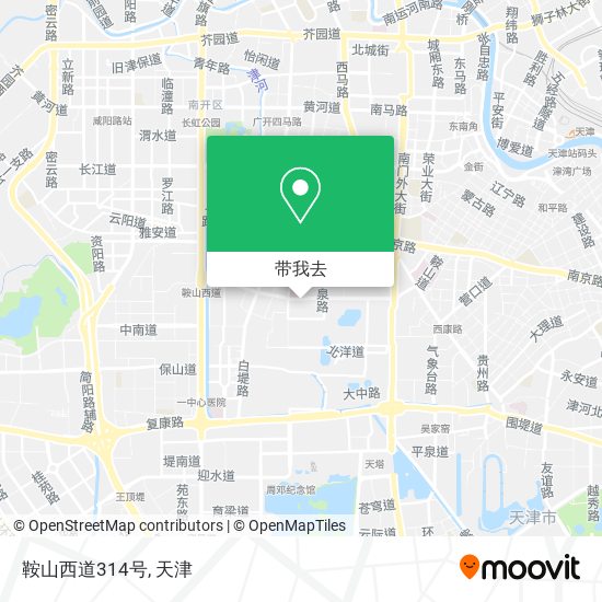 鞍山西道314号地图