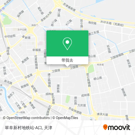 翠阜新村地铁站-A口地图