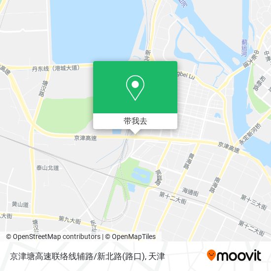 京津塘高速联络线辅路/新北路(路口)地图
