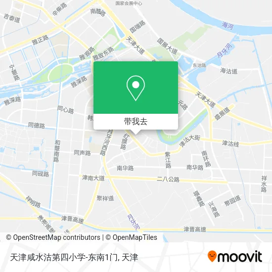 天津咸水沽第四小学-东南1门地图