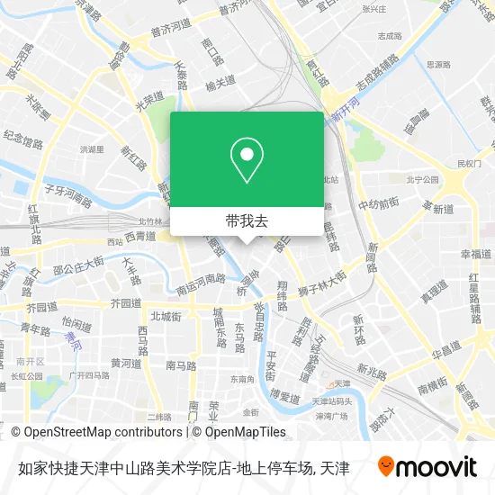 如家快捷天津中山路美术学院店-地上停车场地图