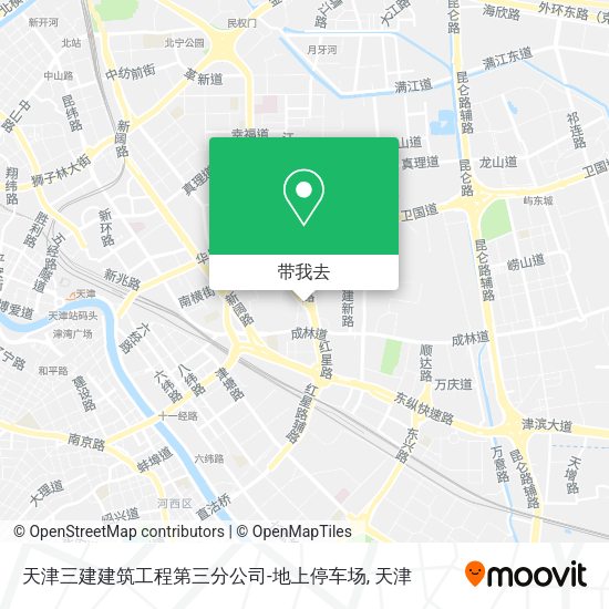 天津三建建筑工程第三分公司-地上停车场地图