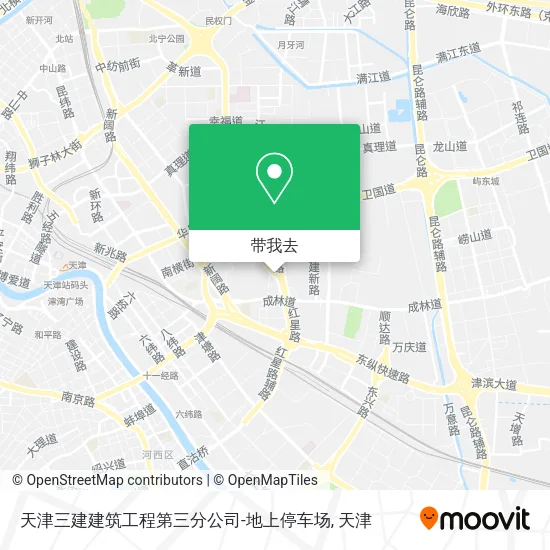 天津三建建筑工程第三分公司-地上停车场地图