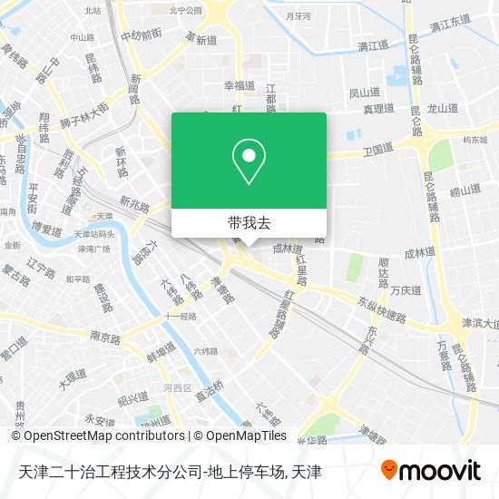 天津二十治工程技术分公司-地上停车场地图