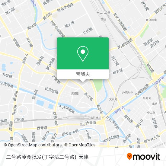 二号路冷食批发(丁字沽二号路)地图