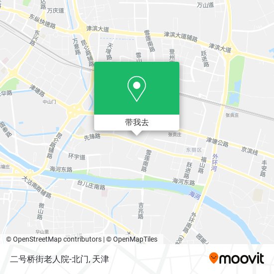 二号桥街老人院-北门地图
