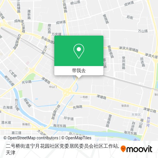 二号桥街道宁月花园社区党委居民委员会社区工作站地图