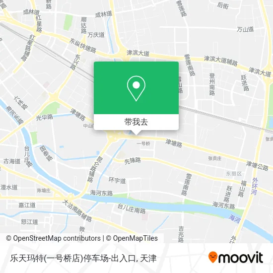 乐天玛特(一号桥店)停车场-出入口地图