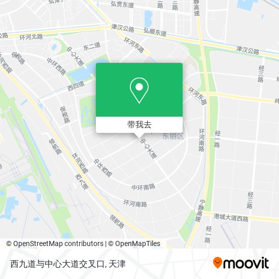 西九道与中心大道交叉口地图