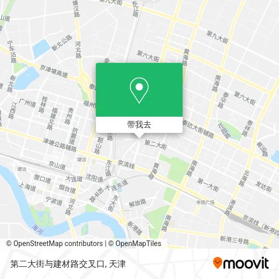 第二大街与建材路交叉口地图
