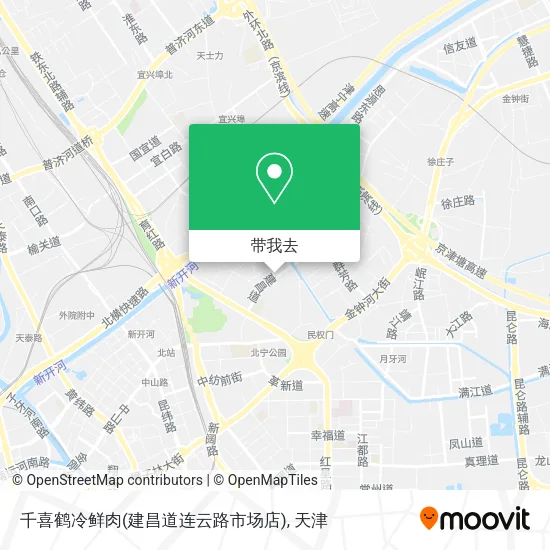 千喜鹤冷鲜肉(建昌道连云路市场店)地图