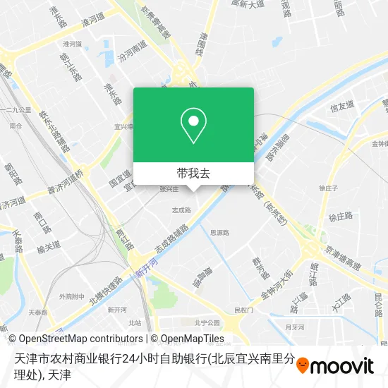 天津市农村商业银行24小时自助银行(北辰宜兴南里分理处)地图