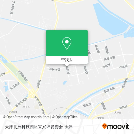天津北辰科技园区宜兴埠管委会地图