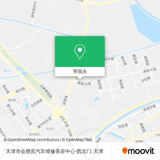 天津市会朋宾汽车维修美容中心-西北门地图