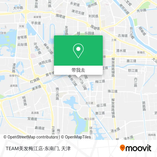 TEAM美发梅江店-东南门地图