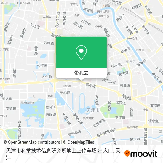 天津市科学技术信息研究所地山上停车场-出入口地图