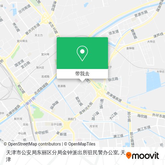 天津市公安局东丽区分局金钟派出所驻民警办公室地图