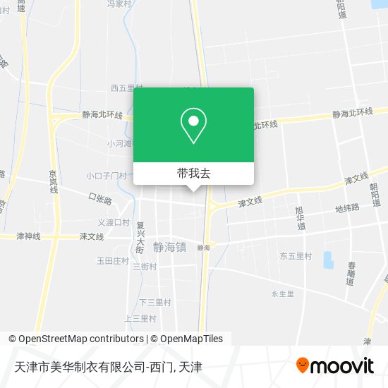 天津市美华制衣有限公司-西门地图