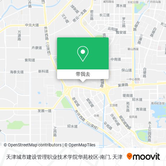 天津城市建设管理职业技术学院华苑校区-南门地图