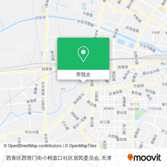 西青区西营门街小稍直口社区居民委员会地图