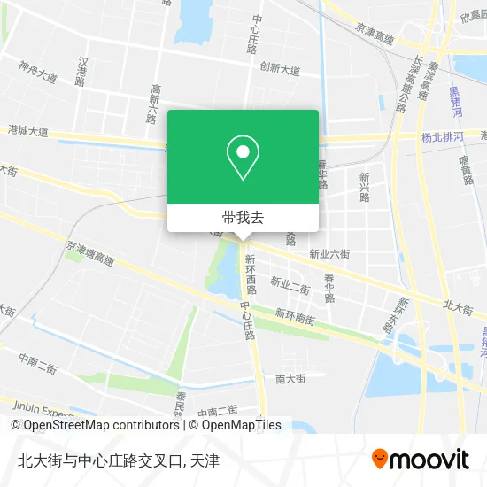 北大街与中心庄路交叉口地图