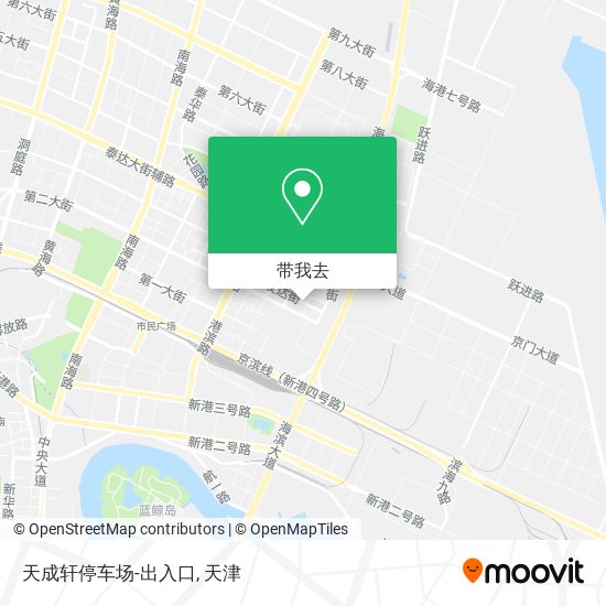 天成轩停车场-出入口地图