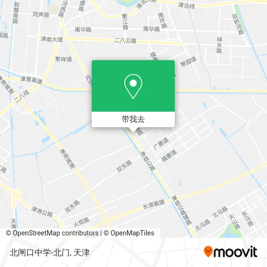 北闸口中学-北门地图
