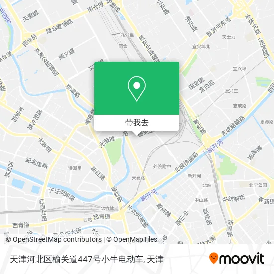 天津河北区榆关道447号小牛电动车地图