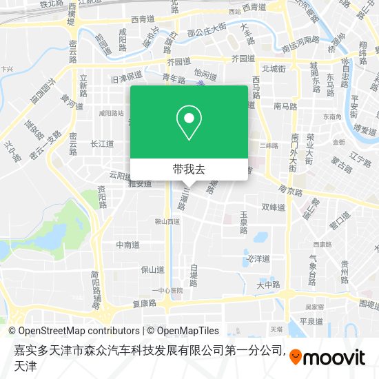 嘉实多天津市森众汽车科技发展有限公司第一分公司地图